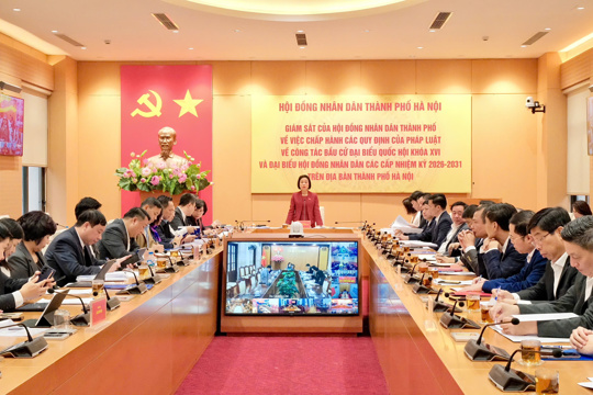 HĐND thành phố Hà Nội làm việc với 18 xã, phường về công tác bầu cử  