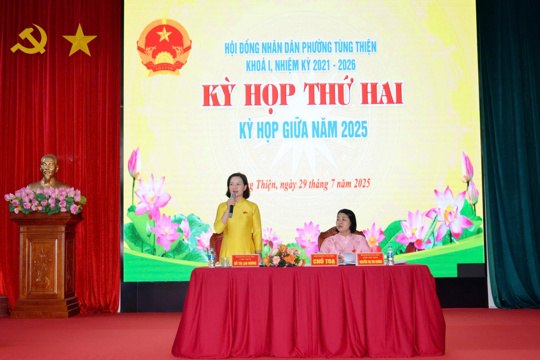Kỳ họp thứ hai HĐND phường Tùng Thiện khóa I thông qua 06 nghị quyết quan trọng 