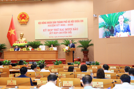 Kỳ họp thứ 26 HĐND thành phố Hà Nội: Thông qua 24 nghị quyết quan trọng