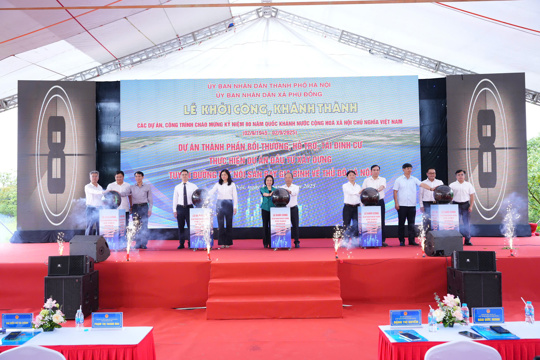 Phó Chủ tịch HĐND Thành phố Phạm Thị Thanh Mai dự lễ khởi công dự án tuyến đường kết nối sân bay Gia Bình