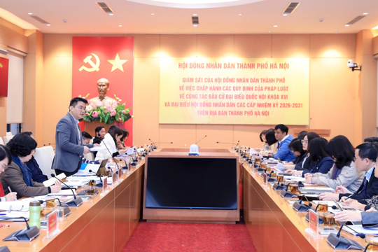 HĐND Thành phố giám sát công tác chuẩn bị bầu cử của các phường: Đống Đa, Kim Liên, Văn Miếu - Quốc Tử Giám, Láng, Ô Chợ Dừa, Cầu Giấy, Nghĩa Đô, Yên Hòa