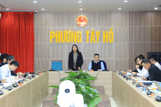  HĐND Thành phố giám sát công tác chuẩn bị bầu cử tại phường Phú Thượng và Tây Hồ 