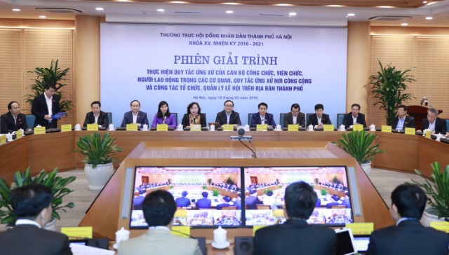 Tổ chức thành công Phiên giải trình thực hiện quy tắc ứng xử và quản lý lễ hội