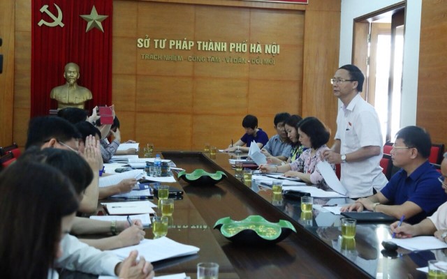 Ban Pháp chế: Giám sát việc chấp hành pháp luật về một số lĩnh vực trong hoạt động bổ trợ tư pháp tại Sở Tư pháp và Trung tâm Pháp y Hà Nội