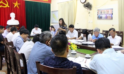 Đoàn giám sát Ban Kinh tế - Xã hội HĐND huyện Chương Mỹ làm việc tại xã Hoàng Diệu