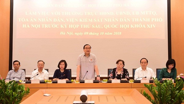 Đoàn ĐBQH Hà Nội làm việc với các cơ quan, đơn vị trước Kỳ họp thứ 6