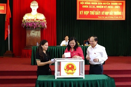 Phê chuẩn miễn nhiệm chức danh Phó Chủ tịch HĐND huyện Thanh Oai