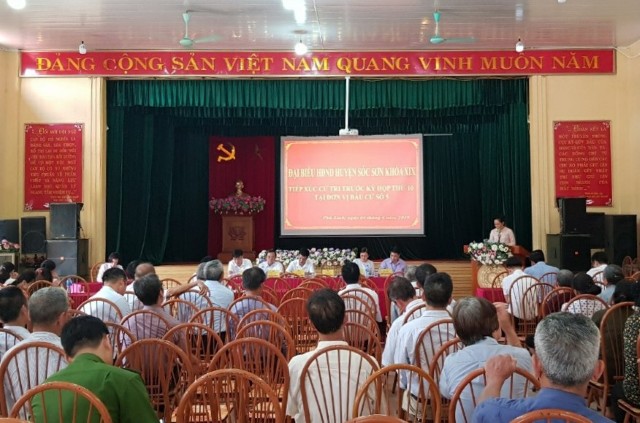 HĐND huyện Sóc Sơn hoàn thành công tác tiếp xúc cử tri trước kỳ họp thứ 10 HĐND huyện khóa XIX