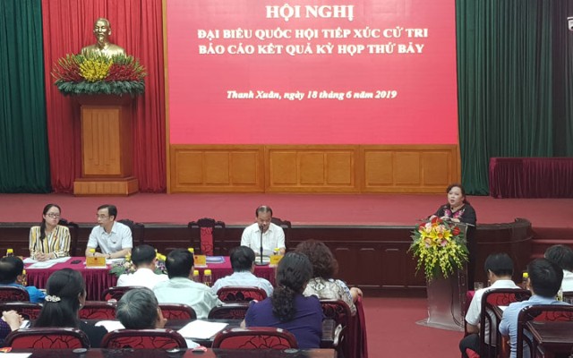 Đại biểu Quốc hội Hà Nội tiếp xúc cử tri Hà Đông và Thanh Xuân báo cáo kết quả kỳ họp thứ 7, Quốc hội khóa XIV