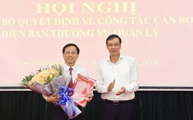 Bổ nhiệm Chủ tịch HĐND quận Nam Từ Liêm làm Phó Trưởng Ban Tổ chức Thành ủy