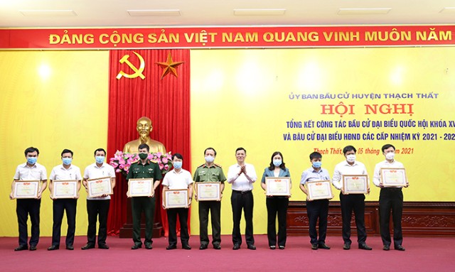 Thạch Thất: Tổng kết công tác bầu cử đại biểu Quốc hội và đại biểu HĐND các cấp