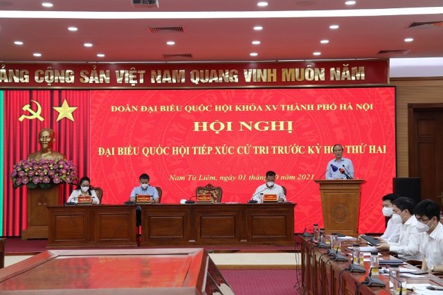 Đại biểu Quốc hội đơn vị bầu cử số 3 tiếp xúc với cử tri quận Nam Từ Liêm, Thanh Xuân, Cầu Giấy 