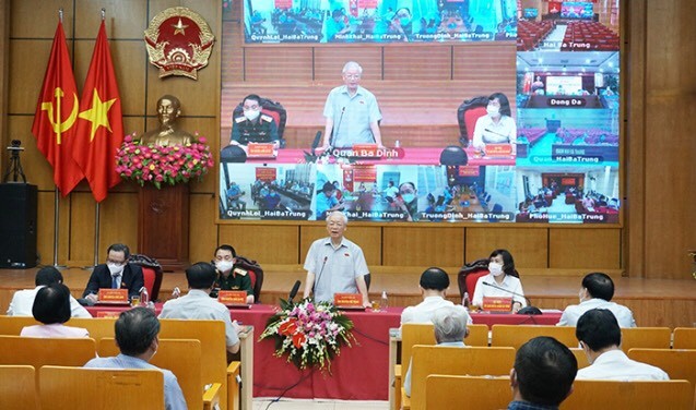 Tổng Bí thư Nguyễn Phú Trọng tiếp xúc cử tri trước kỳ họp thứ 2, Quốc hội khóa XV 