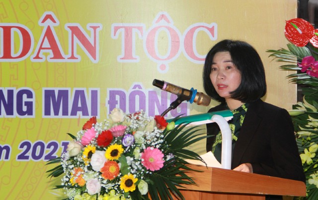 Phó Chủ tịch Thường trực HĐND Thành phố dự Ngày hội Đại đoàn kết toàn dân tộc tại quận Hoàng Mai