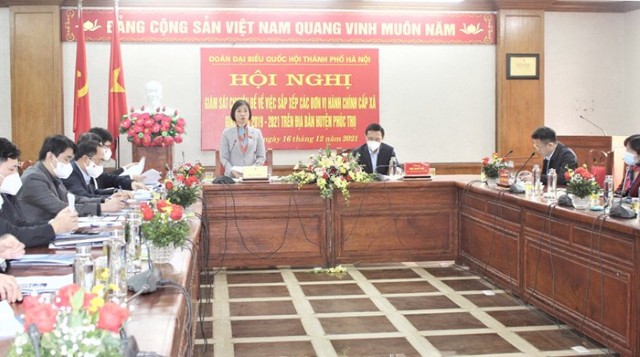 Đoàn đại biểu Quốc hội thành phố Hà Nội giám sát việc thực hiện sắp xếp các đơn vị hành chính cấp huyện, xã trên địa bàn Thành phố