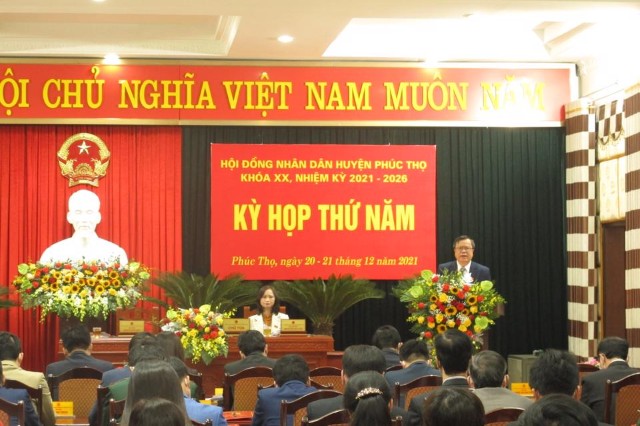 Phúc Thọ: 10 chương trình công tác trọng tâm trong năm 2022 của HĐND huyện 