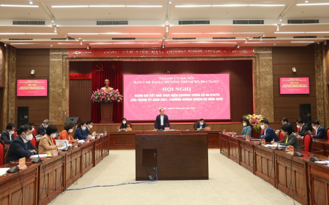 Phó Bí thư Thành ủy, Chủ tịch HĐND Thành phố Nguyễn Ngọc Tuấn chủ trì triển khai nhiệm vụ năm 2022 Ban Chỉ đạo Chương trình 08-CTr/TU của Thành uỷ
