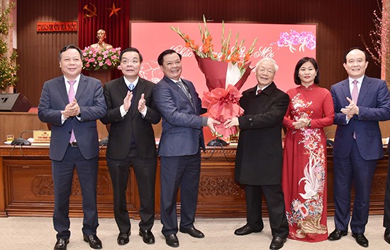 Tổng Bí thư Nguyễn Phú Trọng chúc Tết Đảng bộ, Chính quyền và Nhân dân Thủ đô