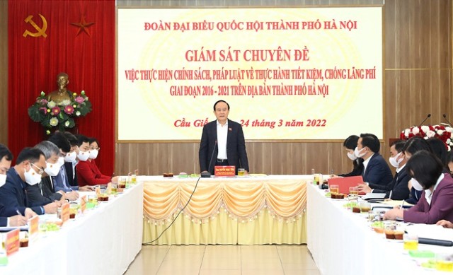 Đoàn ĐBQH TP giám sát tại quận Cầu Giấy về công tác thực hành tiết kiệm, chống lãng phí