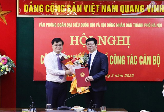 Bổ nhiệm Trưởng phòng Công tác Quốc hội thuộc Văn phòng Đoàn ĐBQH và HĐND TP Hà Nội 