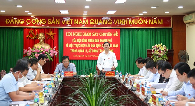 HĐND TP giám sát việc quản lý, sử dụng tài sản công trên địa bàn quận Hoàng Mai
