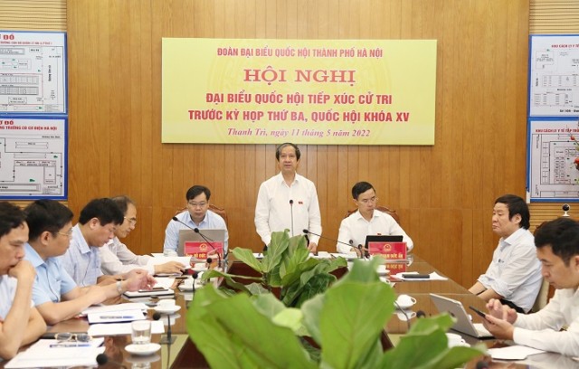 Đại biểu Quốc hội thành phố Hà Nội tiếp xúc cử tri các quận, huyện: Hà Đông, Thanh Trì, Thanh Oai 