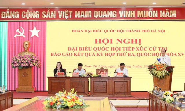 Đại biểu Quốc hội thành phố Hà Nội tiếp xúc cử tri 3 quận Nam Từ Liêm, Cầu Giấy, Thanh Xuân 