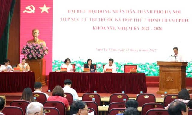 Đại biểu HĐND Thành phố tiếp xúc cử tri quận Nam Từ Liêm 