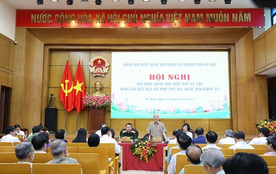 Tổng Bí thư Nguyễn Phú Trọng tiếp xúc cử tri các quận Đống Đa, Ba Đình, Hai Bà Trưng