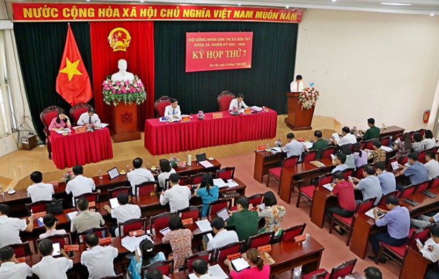 HĐND thị xã Sơn Tây khóa XX họp kỳ họp thứ 7