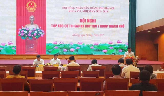 Đại biểu HĐND TP tiếp xúc cử tri quận Hà Đông