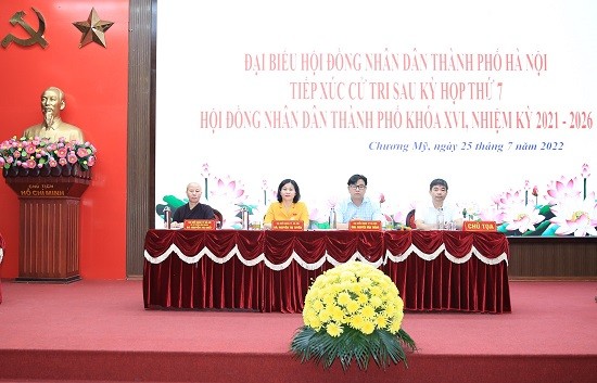 Đại biểu HĐND thành phố tiếp xúc cử tri huyện Chương Mỹ