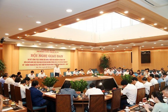 Ban chỉ đạo Chương trình số 03-CTr/TU của Thành ủy Hà Nội giao ban công tác 6 tháng đầu năm 2022