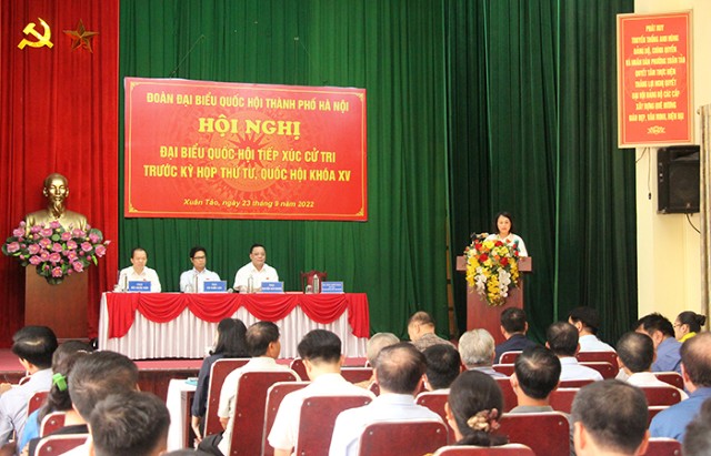 Đại biểu Quốc hội thành phố Hà Nội tiếp xúc cử tri quận Bắc Từ Liêm