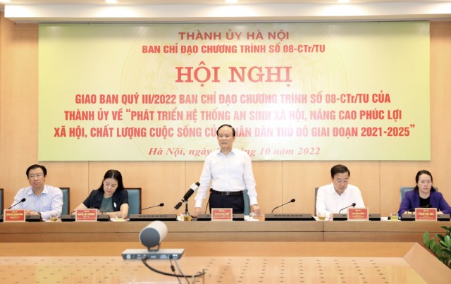 Ban Chỉ đạo Chương trình số 08-CTr/TU của Thành ủy giao ban quý III/2022