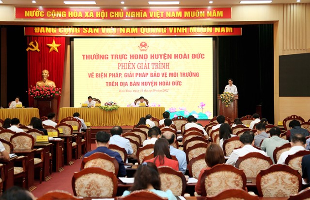 Huyện Hoài Đức: Phiên giải trình về biện pháp, giải pháp bảo vệ môi trường  