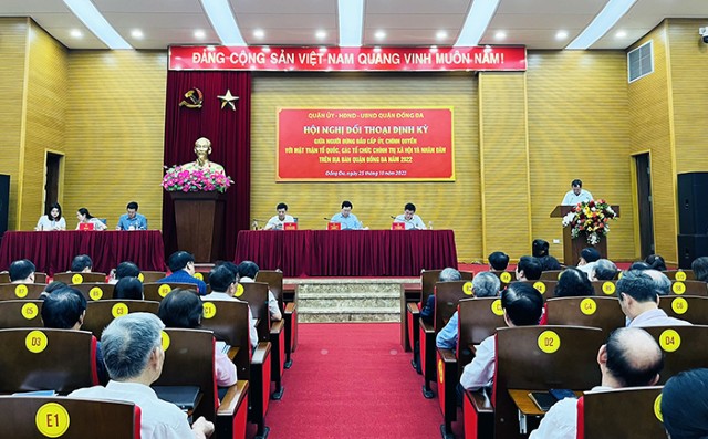 Quận Đống Đa: Đối thoại với người đứng đầu cấp ủy, chính quyền với MTTQ, các tổ chức chính trị-xã hội và nhân dân