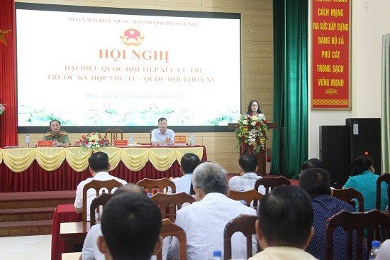 Đại biểu Quốc hội thành phố Hà Nội tiếp xúc cử tri huyện Thạch Thất, Quốc Oai