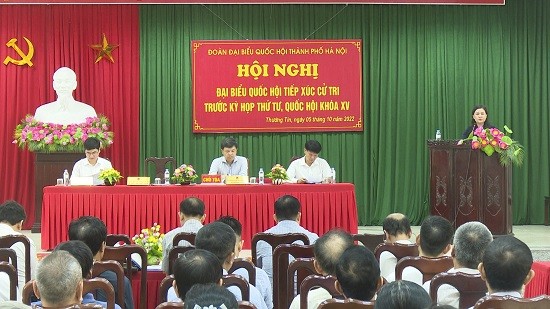 Đại biểu Quốc hội thành phố Hà Nội tiếp xúc cử tri huyện Thường Tín 