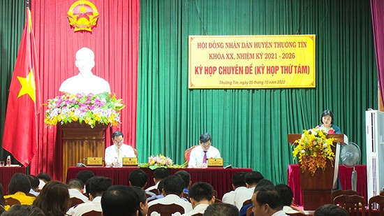 Kỳ họp thứ 8 HĐND huyện Thường Tín khóa XX 