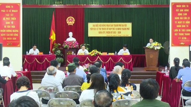 Đại biểu HĐND Thành phố tiếp xúc cử tri huyện Thường Tín