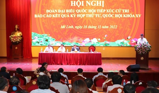Đại biểu Quốc hội thành phố Hà Nội tiếp xúc cử tri huyện Mê Linh, Sóc Sơn
