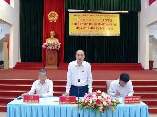 Đại biểu HĐND Thành phố Hà Nội tiếp xúc cử tri huyện Thanh Trì