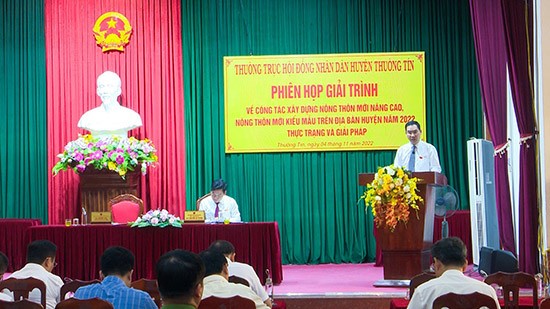 HĐND huyện Thường Tín: Họp giải trình về công tác xây dựng nông thôn mới  