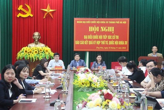 Đại biểu Quốc hội thành phố Hà Nội tiếp xúc cử tri các huyện Ứng Hòa, Mỹ Đức, Phú Xuyên, Thường Tín