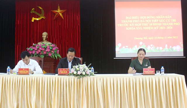 Đại biểu HĐND Thành phố tiếp xúc cử tri huyện Đan Phượng