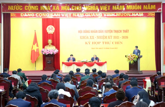 HĐND huyện Thạch Thất khai mạc kỳ họp thứ 9, HĐND huyện khóa XX