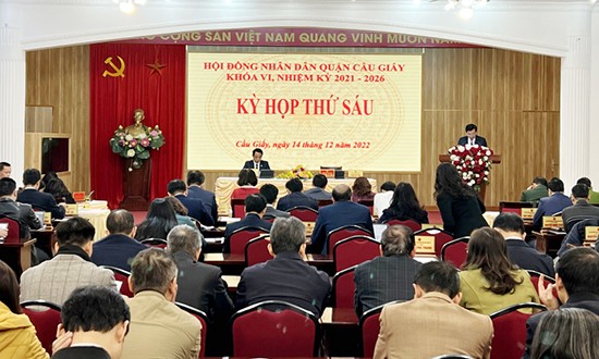 Khai mạc Kỳ họp thứ 6, HĐND quận Cầu Giấy Khoá VI