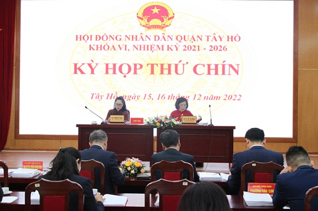 HĐND quận Tây Hồ khóa VI họp kỳ thứ 9