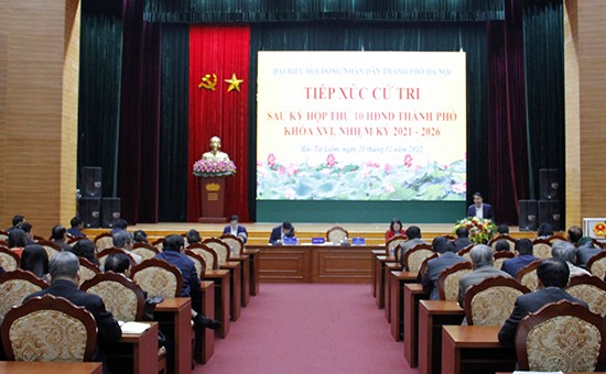 Đại biểu HĐND thành phố Hà Nội tiếp xúc cử tri quận Bắc Từ Liêm 